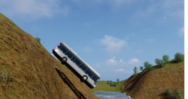 bus accident falling
