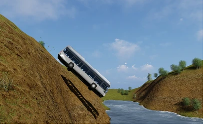 bus accident falling
