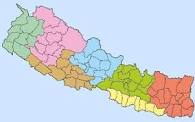 map of nepal..